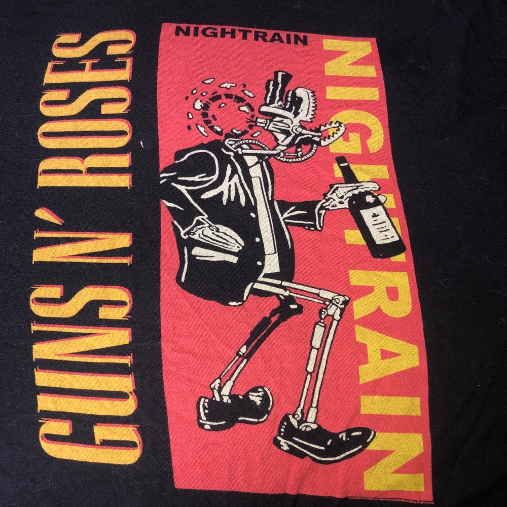 Guns and Roses Midnight Train Fan club Rock tee